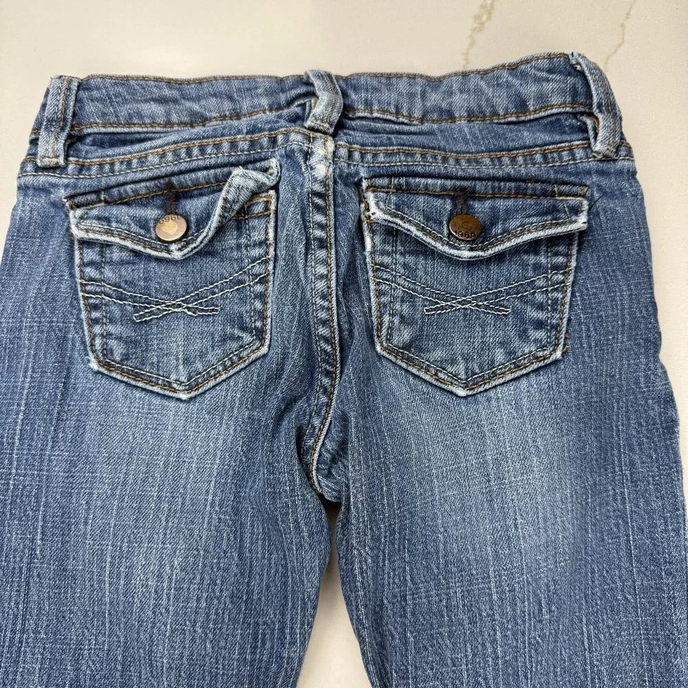 GapKids 1969 Jeans Girls 7 Regular Straight Leg Blue‎ Med Wash Adjustable Waist
